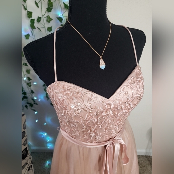 💚HP💚NWT Mori Lee by Madeline Gardner Beaded Corset Ballerina Tulle Skirt Dress - Picture 4 of 16